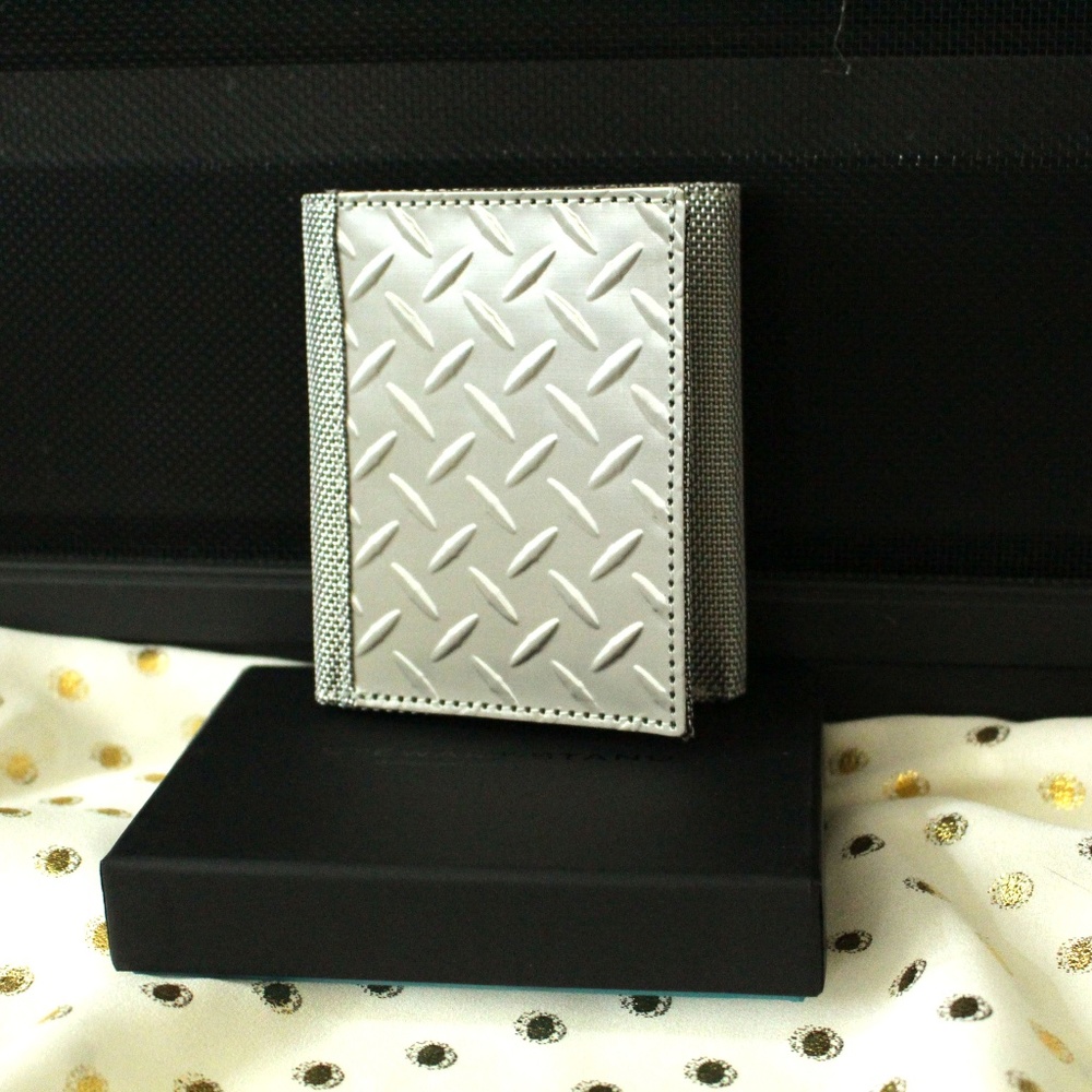 Stewart Stand Textured Stainless Steel Wallet NEW